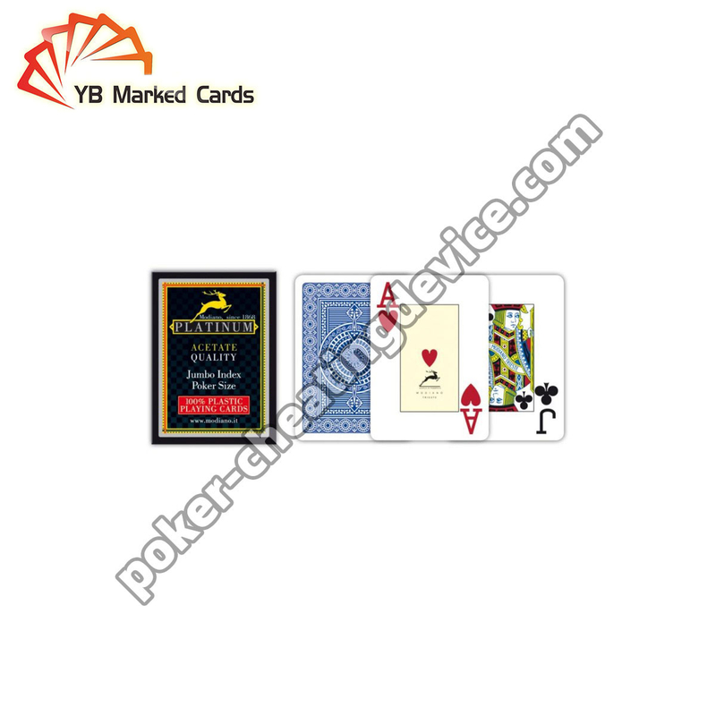 Kualitas tinggi Modiano Platinum Acetate ditandai Poker Deck Untuk lensa kontak inframerah