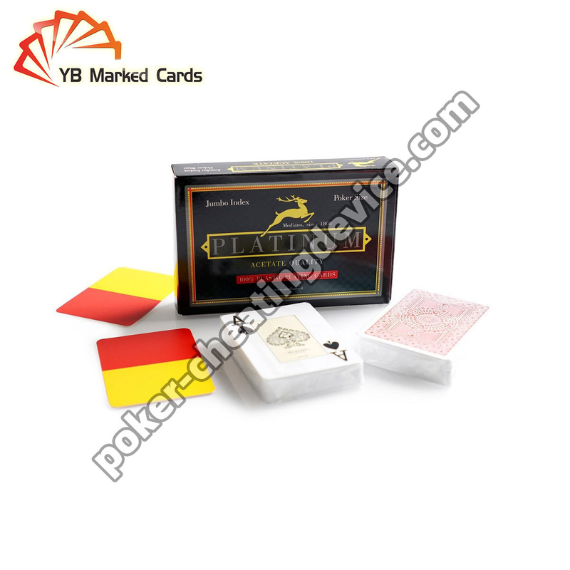 Kualitas tinggi Modiano Platinum Acetate ditandai Poker Deck Untuk lensa kontak inframerah