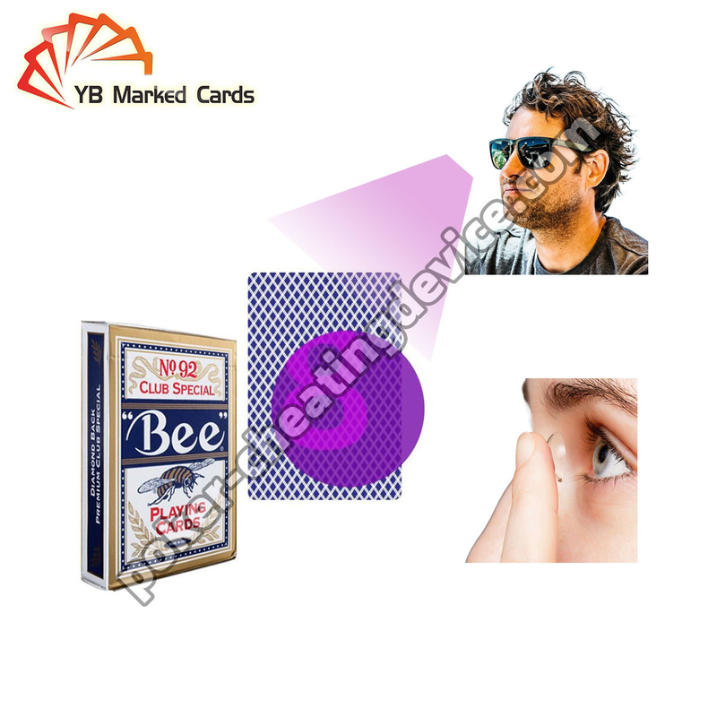 Kualitas tinggi Bee No.92 Invisible Ink Marked Card Untuk Lensa Kontak HD