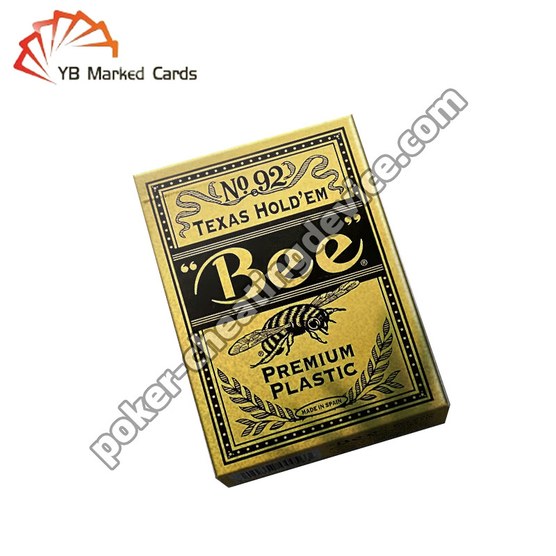 Bee Entertainment Spesial Bermerek Barcode Deck Plastik Texas Hold'Em Kartu Besar lebar