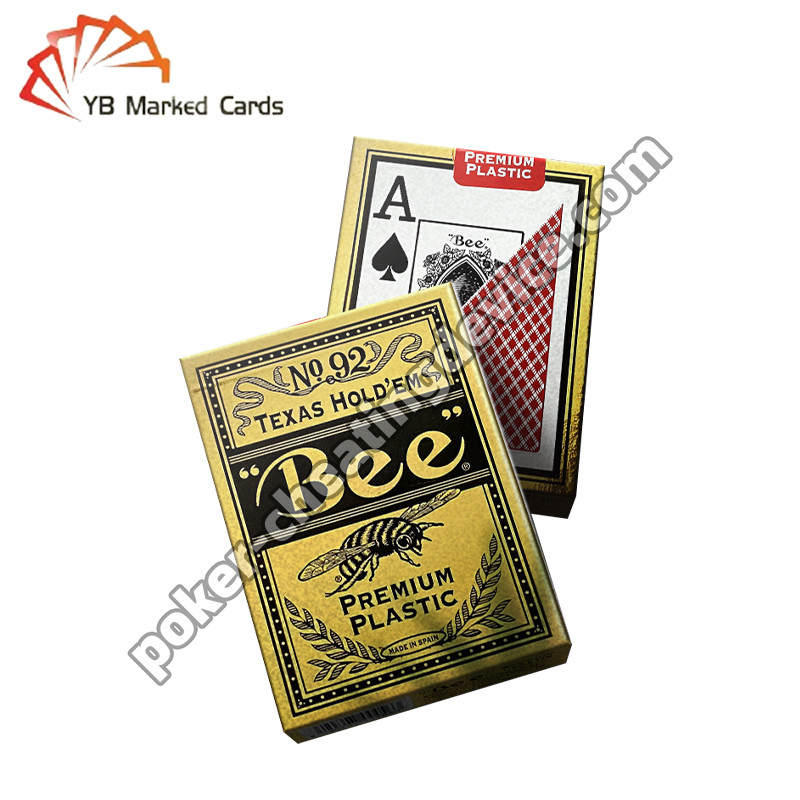 Bee Entertainment Barcode Khusus Papan Kartu Bermerek Plastik Texas Hold'em Wide Card
