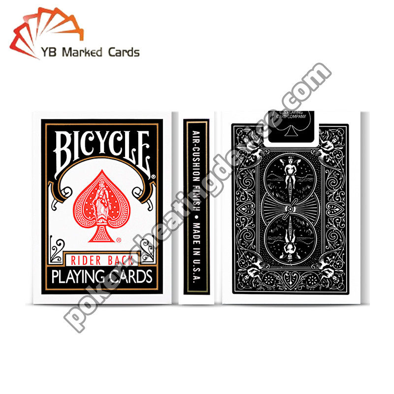 Bersepeda ditandai Kartu Wide Klasik Hitam Untuk Poker Infrared Lensa kontak