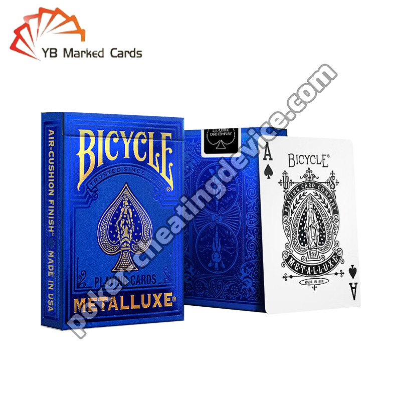 Sepeda Rahasia Tanda Kartu Poker Seri Emas Sapphire Biru untuk Kacamata Matahari Poker