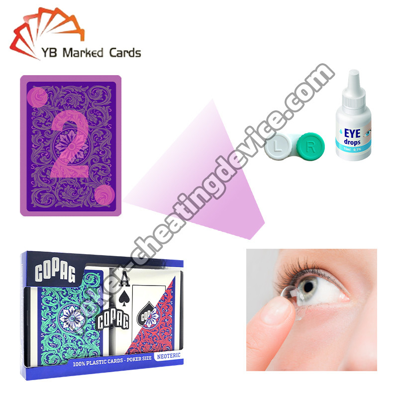 Copag Tanda Poker Dek Hijau / Merah Double Deck Set Untuk Lensa Kontak Pembaca