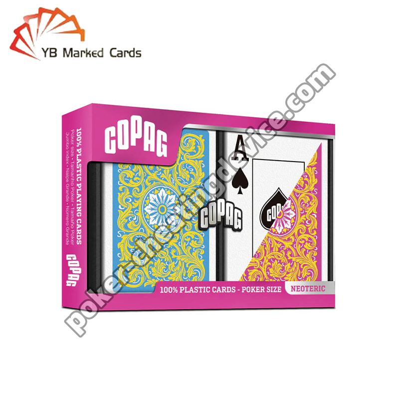 Copag Invisible Ink Marked Cards Pink / Yellow Double Deck Set Untuk Kacamata Hitam InfraMerah