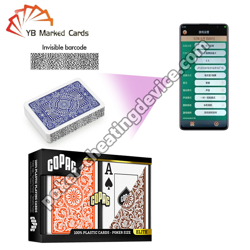 Copag Neoteric 100% Plastik Barcode ditandai Dek Oranyeu Brown Double Deck Set