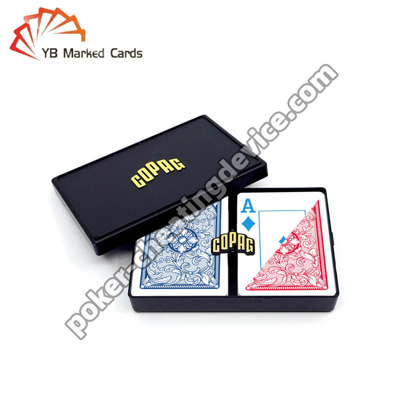 Copag Legacy 4 Warna 100% Plastik Barcode Cheat Deck Biru / Merah Double Deck