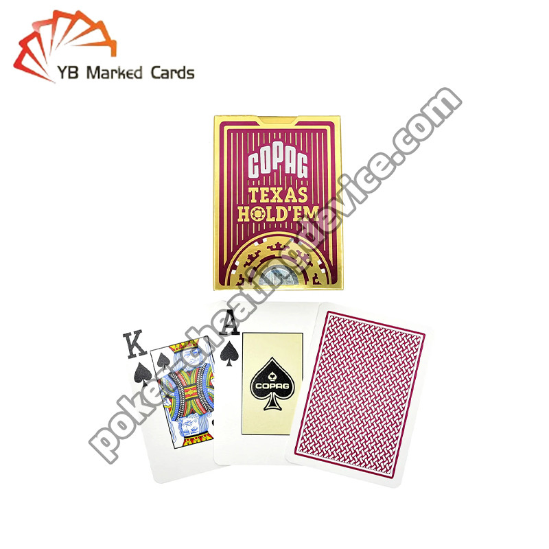 Copag Texas Hold'em 100% Plastik Perjudian ditandai Kartu Merah satu dek