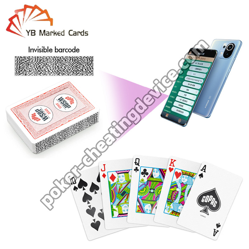 Copag 2021 WSOP 100% Plastik UV Barcode Bermerek Kartu Mainan Deck Tunggal Merah