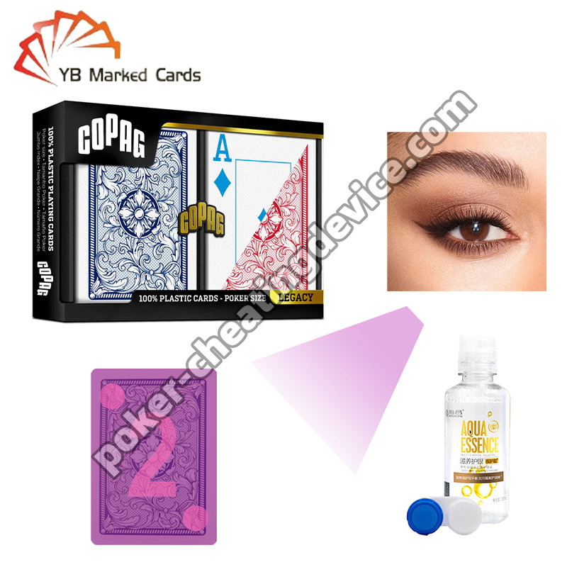 Copag Legacy 4 Warna Tak Terlihat Kembali Kartu Tanda Biru / Merah Dek Ganda
