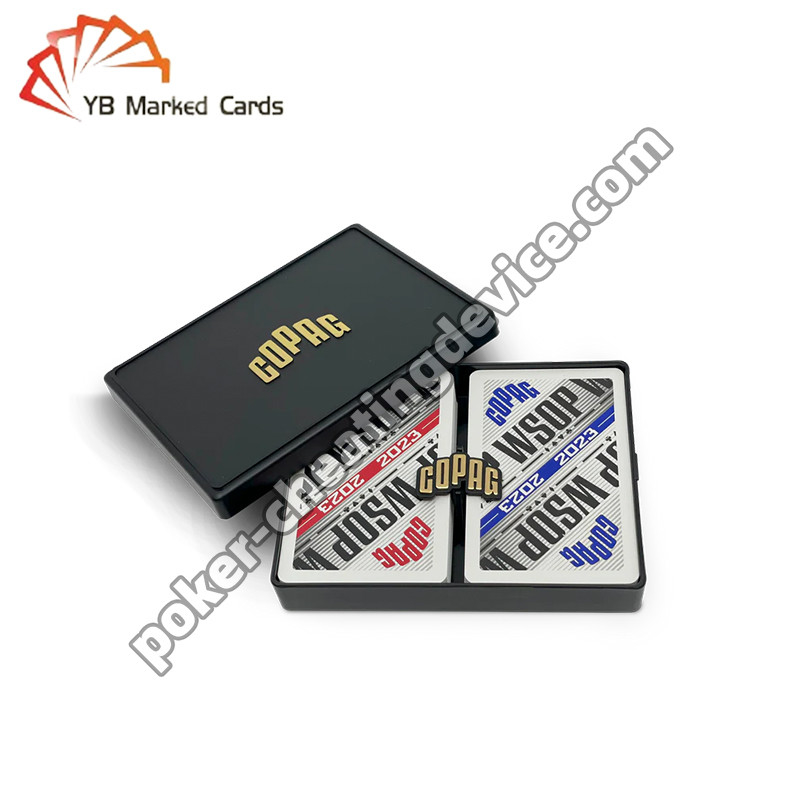Copag WSOP 2023 Desain Retro Uv Menandai Kartu Mainan Set Deck Biru / Merah