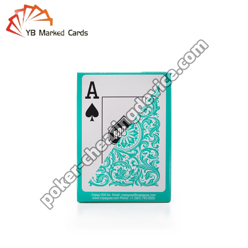 Copag Elite Cakram Penanda Tinta Bercahaya Deck Hijau Tunggal Untuk Kecurangan Di Poker