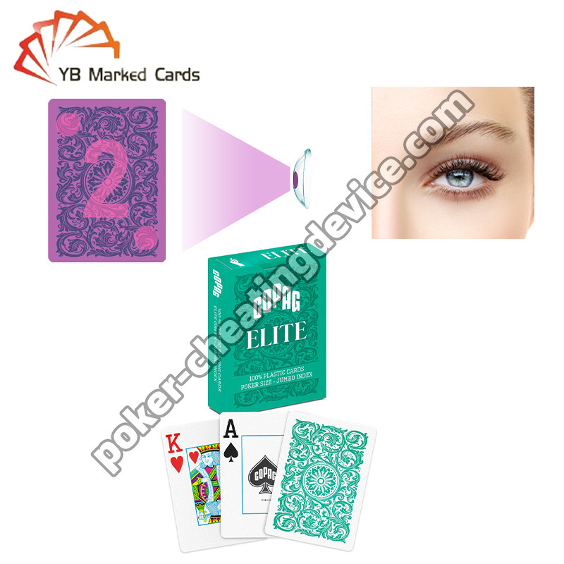 Copag Elite Cakram Penanda Tinta Bercahaya Deck Hijau Tunggal Untuk Kecurangan Di Poker
