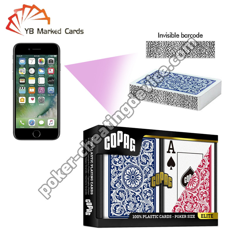 Copag 1546 100% Plastik Barcode ditandai Kartu Jumbo Indeks Biru / Merah Double Deck Set