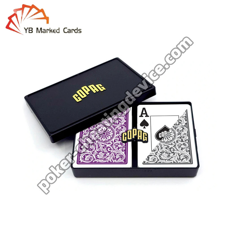 Kartu Bertanda Sisi Kode Batang Copag 1546 Jumbo Index Ungu / Abu-abu Set Ganda