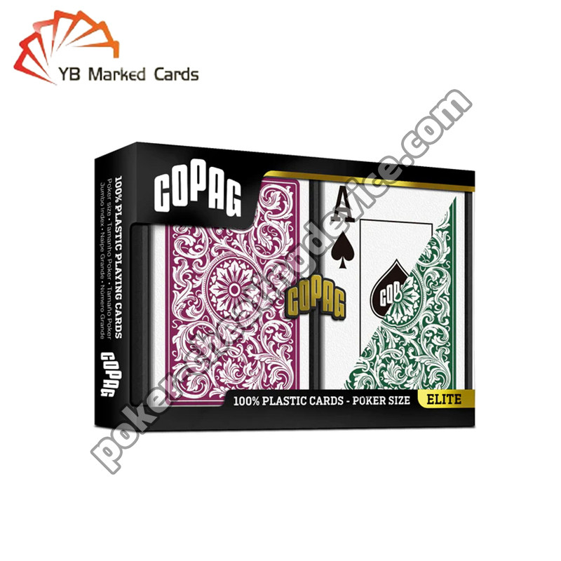 Copag 1546 Barcode Ditandai Kartu Mainan Jumbo Index Burgundy / Green Double Deck Set