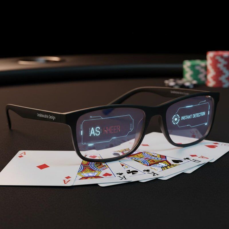 Poker Cheat Kacamata dengan Deteksi Segera, Desain Tidak Terdeteksi untuk Semua Kartu Infrared Ditandai