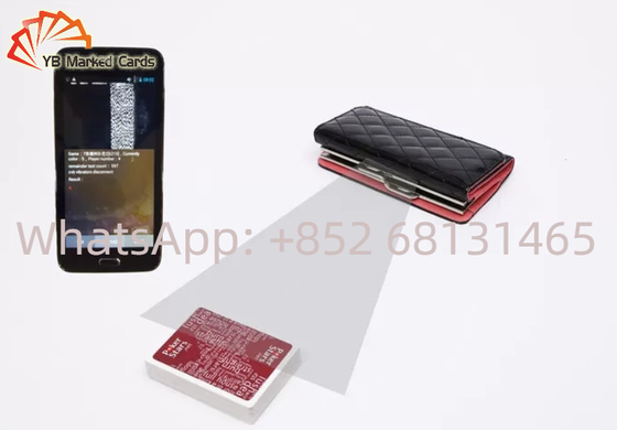 Perangkat Kecurangan Poker Hitam Dompet Kamera Alat Cheat Poker Untuk Menganalisis