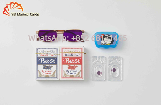 Filter Lensa Kontak Inframerah Ajaib 12mm Ungu Tua Dalam Permainan Poker