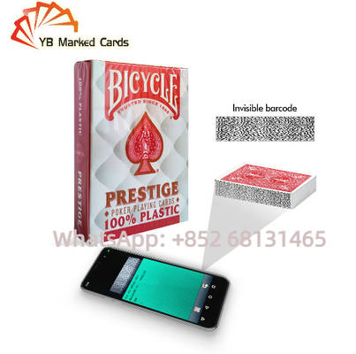 Poker Sepeda Barcode Bermain Kartu 9 * 6cm Biru Untuk Permainan Poker