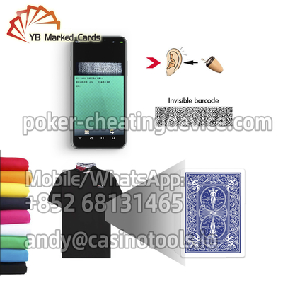 Black T - Shirt Kamera Pemindaian Poker Berkecepatan Tinggi Untuk Dek Bertanda Barcode