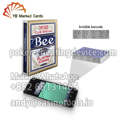Makers Bee No.92 Barcode Ditandai Kartu Bermain Untuk Perangkat Kecurangan Poker