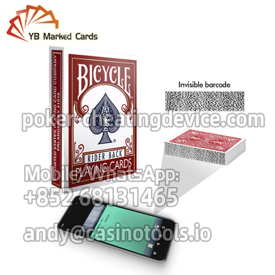 Indeks Reguler Pengendara Sepeda Kembali Barcode Ditandai Dek Untuk Permainan Poker