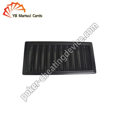 Texas Holdem Poker Cheating Device Black Poker Chip Tray Kamera Untuk Membaca Kartu Bermain Yang Ditandai