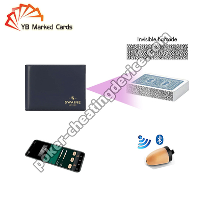 Bifold Wallet Poker Cheating Camera dengan jarak pemindaian 20-40 cm