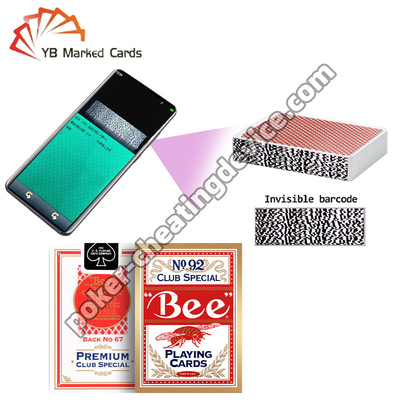 Bee Marking Barcode Kartu Hiburan Texas Hold'Em Wide Card awet Merah