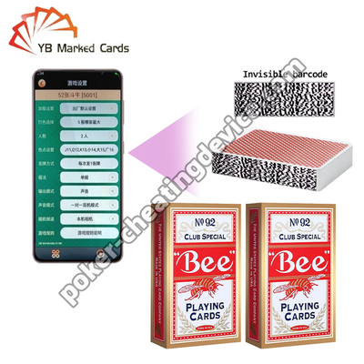 Bee Barcode Marking Cards Pertandingan Hiburan Khusus Narrow Card