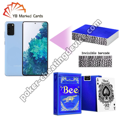 Bee Poker Barcode untuk Kartu Edisi Besar Kartu Blue Rhythm Stamping Emas