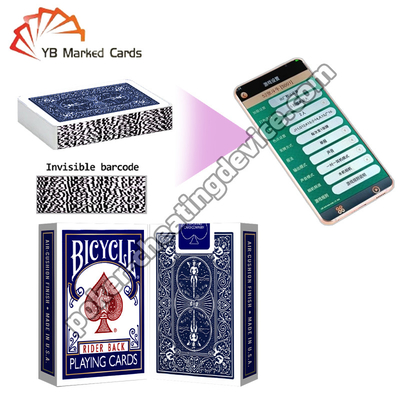 Sepeda Sepeda Bermain Kartu Barcode Ditandai Kartu Poker Klasik Biru