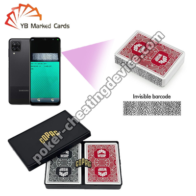 Copag WSOP 100% Plastik Barcode Cheat Deck Hitam / Merah Double Deck Set