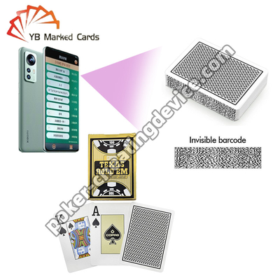 Copag Texas Hold'em Kartu Barcode Invisible Dek Tunggal Hitam