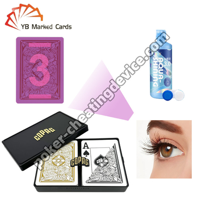 Copag Legacy Seri 100% Plastik Kembali Menandai Kartu Hitam / Emas Deck Set