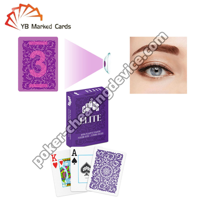 Copag Elite profesional kartu yang ditandai tidak terlihat Ungu Single Deck