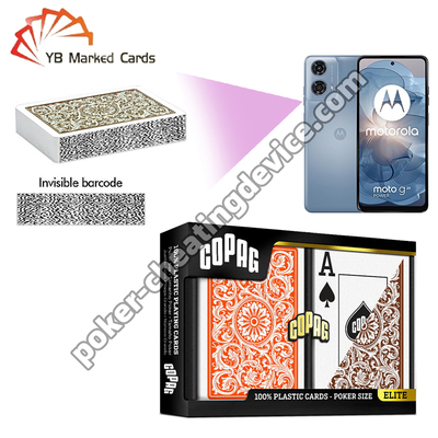 Copag 1546 Barcode Poker Jumbo Index Oranye / Cokelat Set Dua Dek