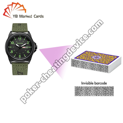 Jam Tangan Kamera Kartu Poker - Pemindai Barcode Rahasia untuk Profesional