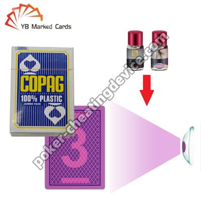 Copag 100% Plastic UV Marked Cards For Poker Contact Lenses